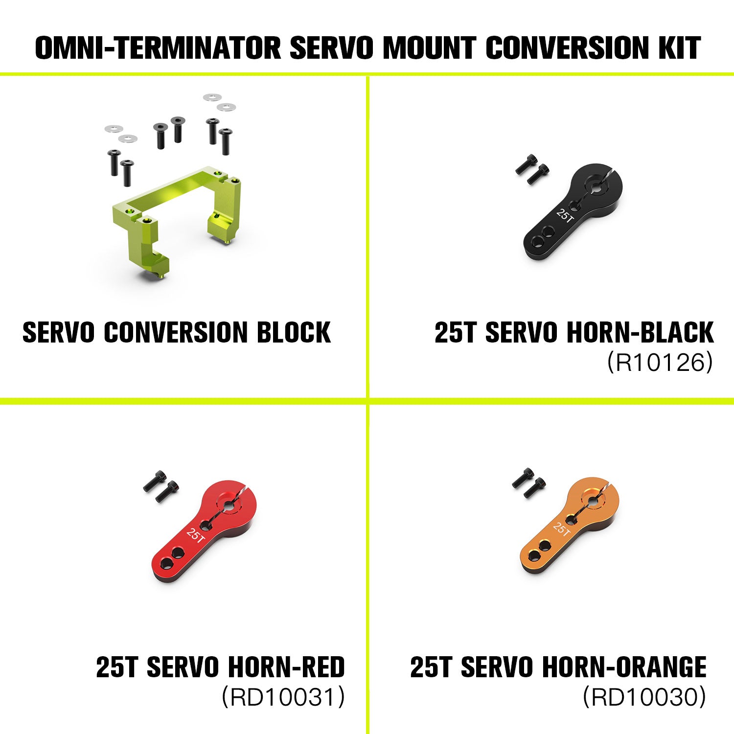 Aluminum Servo Conversion Block For RZ001 and XTS-F10