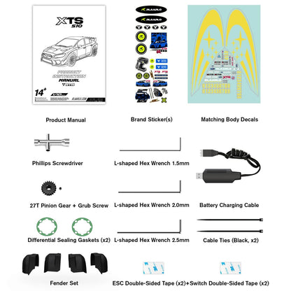 Rlaarlo 1/10 Scale RTR 4WD Carbon Fiber Brushless RC Rally Car | XTS-S10