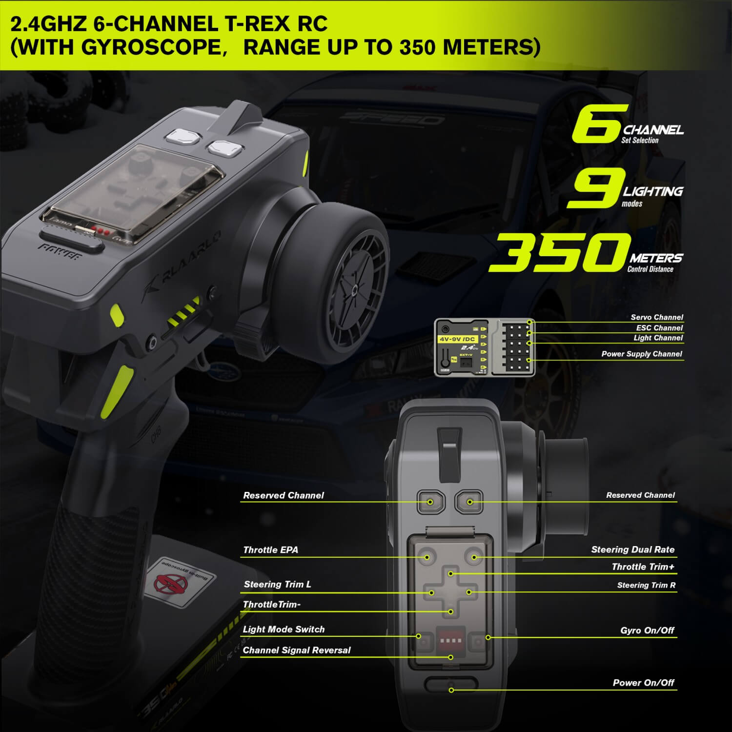 Rlaarlo 1/10 Scale RTR 4WD Carbon Fiber Brushless RC Rally Car | XTS-S10