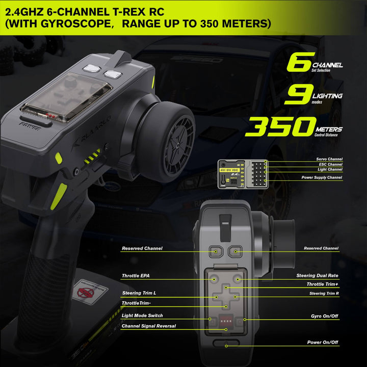Rlaarlo 1/10 Scale RTR 4WD Carbon Fiber Brushless RC Rally Car | XTS-S10