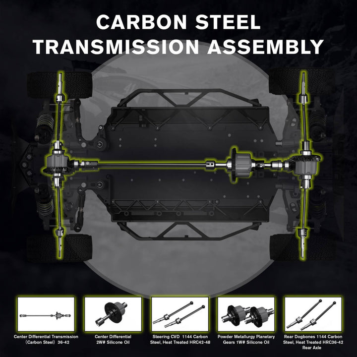 Rlaarlo 1/10 Scale RTR 4WD Carbon Fiber Brushless RC Rally Car | XTS-S10