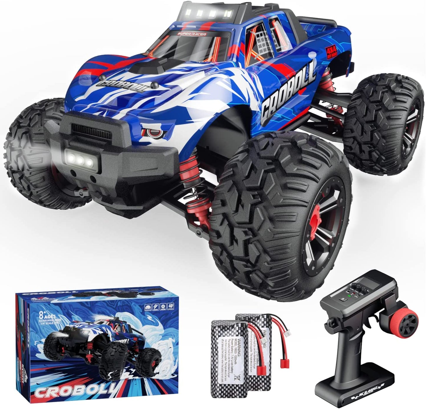 1/14 Monster Truck 40 KPH High Speed (2 Batteries), RLC-14011B