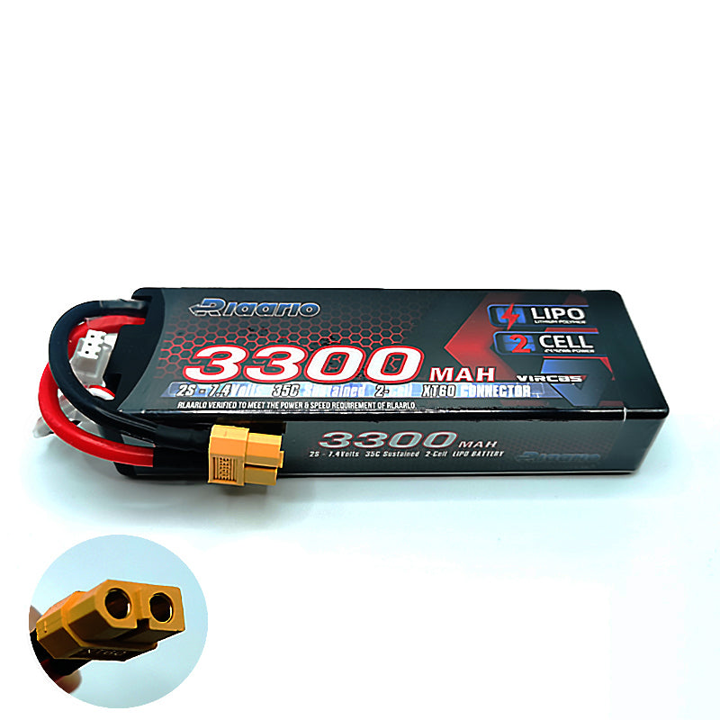 Rlaarlo RC Car 7.4V 3300mah 2S Lipo Battery XT60 Plug