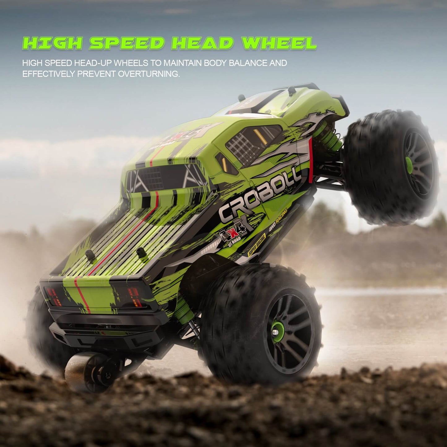 CROBOLL 1:18 Monster Truck 36 KPH High Speed RTR (2 Batteries), RLC-18022G