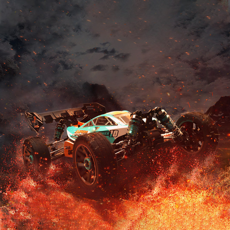 AMORIL 1:14 70+KMH Off-Road Racing Buggy, Teal/Cyan, RLA-14001T