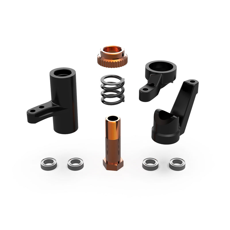 Rlaarlo RC Car Steering Servo Saver Set For 1/10 Scale On-Road Cars Orange
