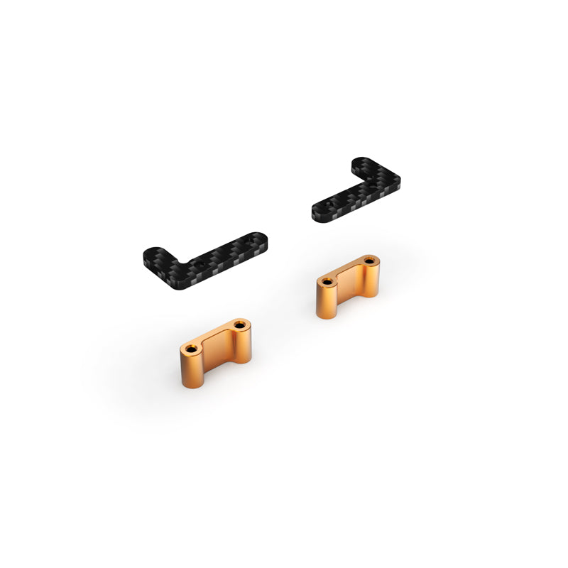 Rlaarlo RC Car Carbon Fiber Battery Mount Set For 1/10 Scale On-Road Cars Orange