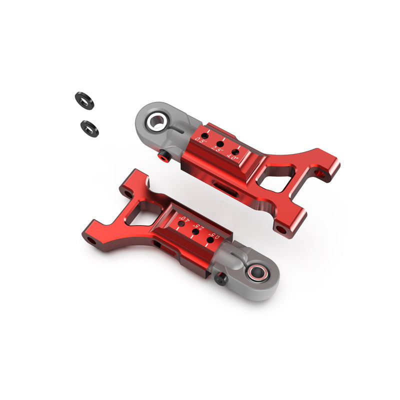 Rlaarlo RC Car Front Upper Suspension Arm Set-Red For 1/10 Scale On-Road Cars
