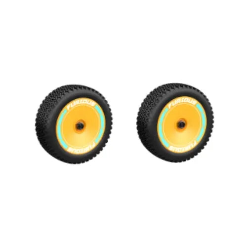 Rlaarlo RC Car AM-X12 Pre-mounted Tire (2 PCS), Front Wheel Replacement Orange