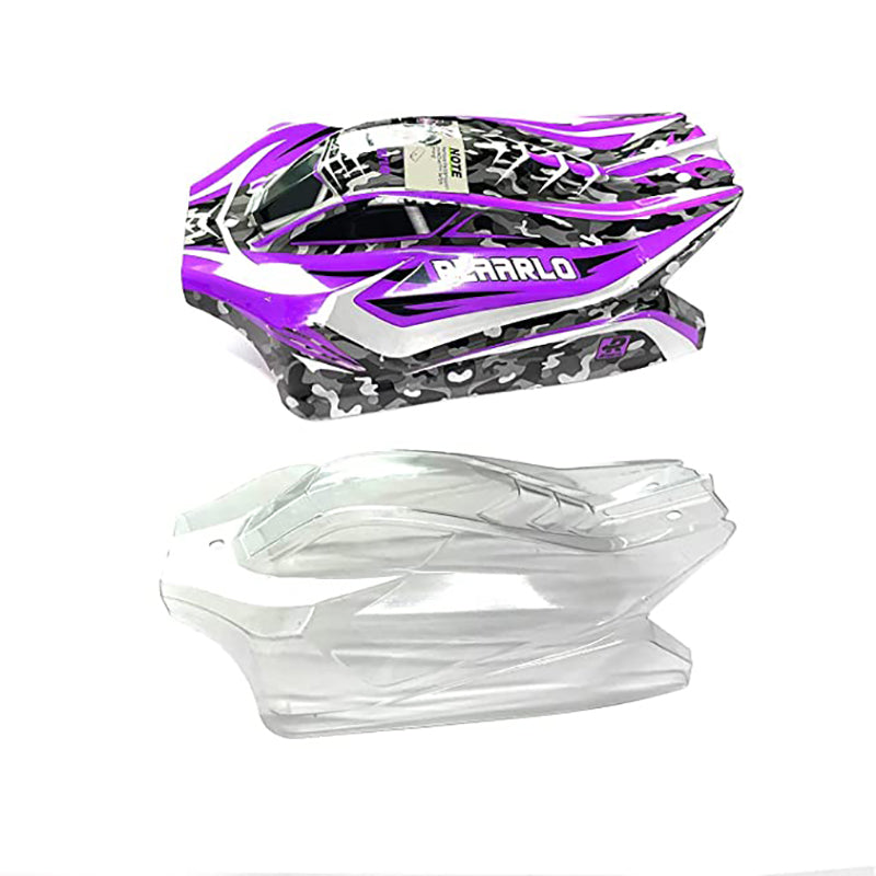 RIAARIO 1/14 PVC On Road Drift Car Body 2*PVC Car Body Shell RC Racing Car Accessories GTR- Purple/Clear(DIY Painting)