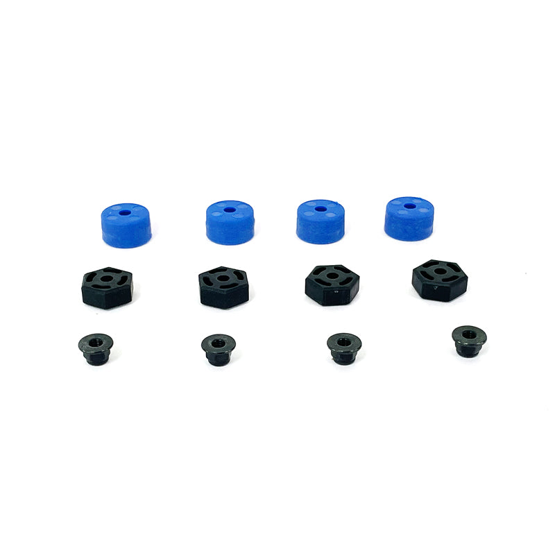 Rlaarlo RC Car Tires &amp; Wheel Hub Screw Set Replacement Assembly Blue