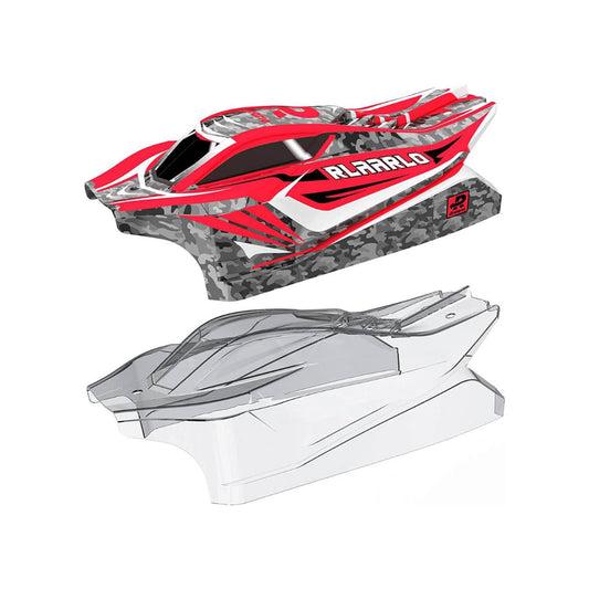 Rlaarlo 1/14 Painted Red and Clear Body Shell 2 PCS: XDK-J001 Body, R0B08